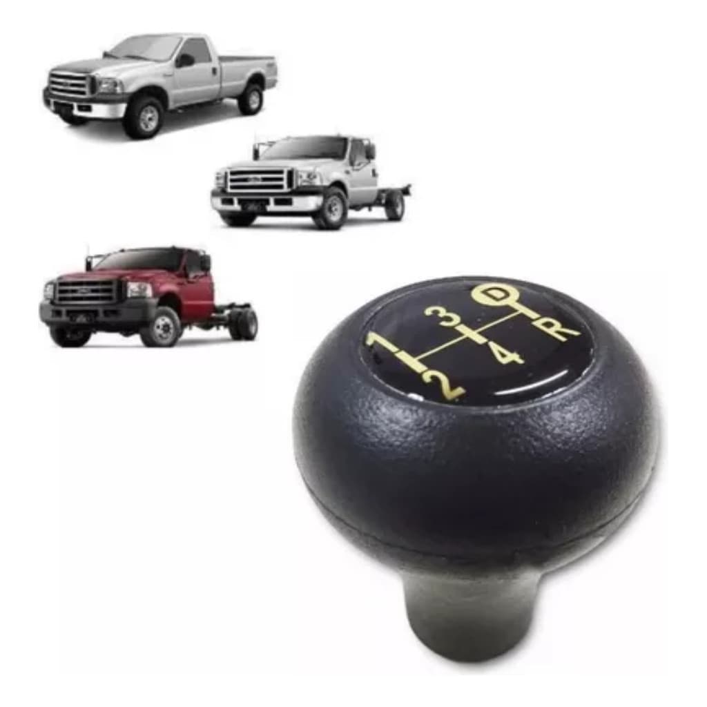 Manopla Bola De Câmbio 5 Marchas F250/f350/f4000 Cor Preta