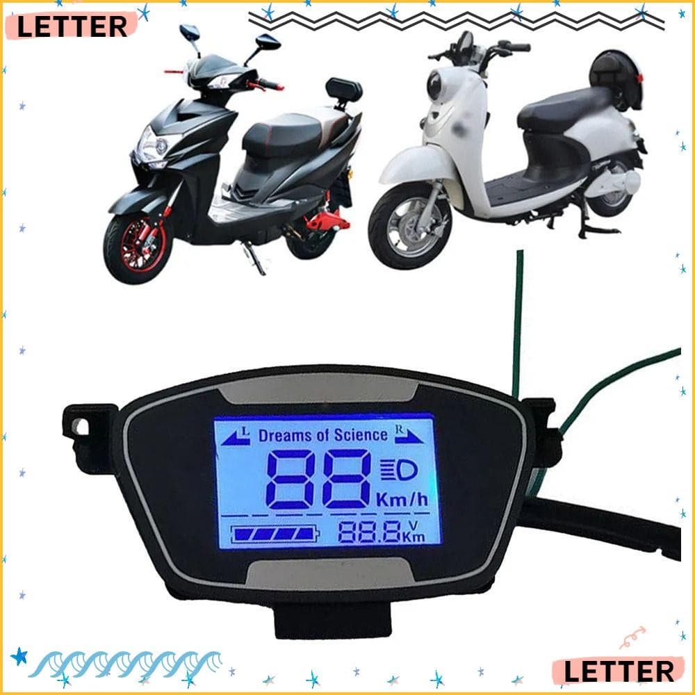 Carta 1Pcs Tela Do Medidor De Velocidade Motor , 48-72V Com Display LCD De Scooter Ebike , Para Bicicleta Elétrica E-Bik
