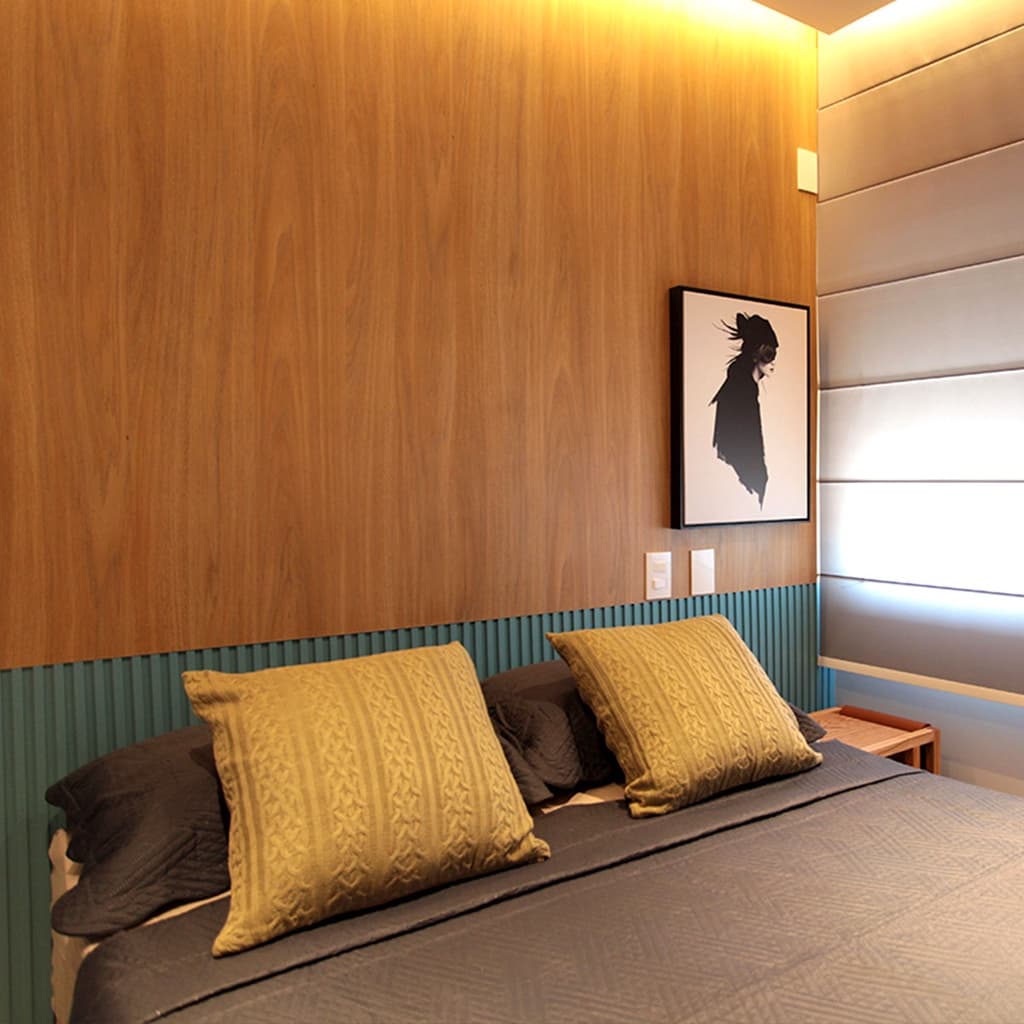 Papel de Parede Adesivo Sala Quarto Ripas Madeira Clara Lisa Autocolante 5m x 45cm