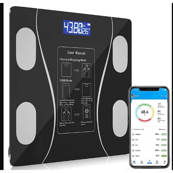 Balança Digital Medidora Corporal Bioimpedância até 180kg rj