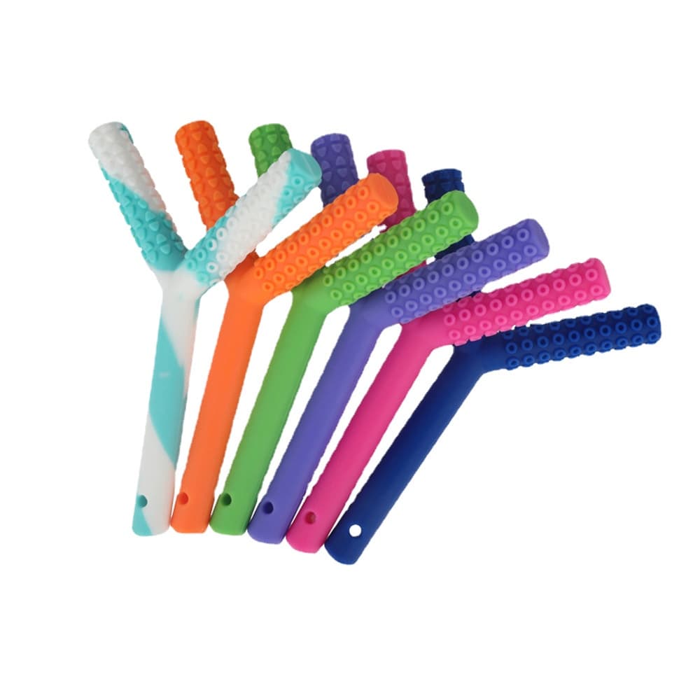 2024 Atacado Y Molar Stick Para Crianças Mastigar Bastão Dentes Ocos Tubo Goma De Mão