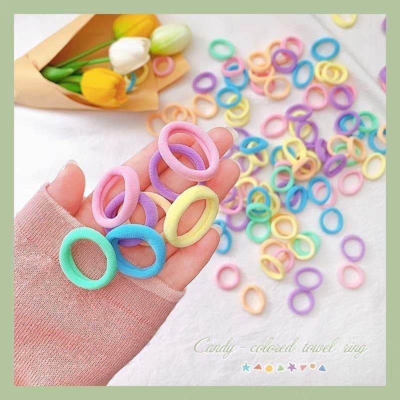 KIT 150 Unidades Elástico Xuxinha/ Rabicó de Cabelo Pequeno Colorido Adulto Infantil Criança