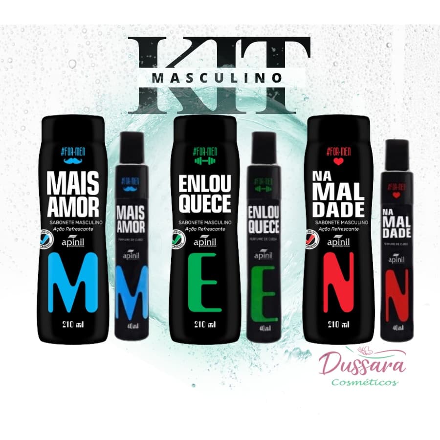 Kit MASCULINO (com 2 itens) Sabonete Intimo + Perfume de Cueca - Ameniza odores e hidrata