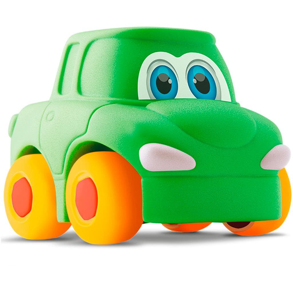 Carrinho Colorido Para Bebes Divertido Em Vinil Borracha Macio Infantil Baby Soft - Silmar Brinquedos