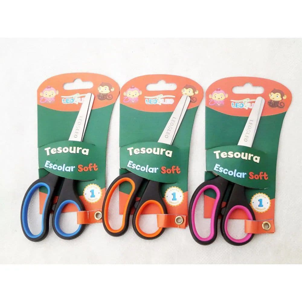Tesoura Escolar Soft Leo E Leo  Unidade