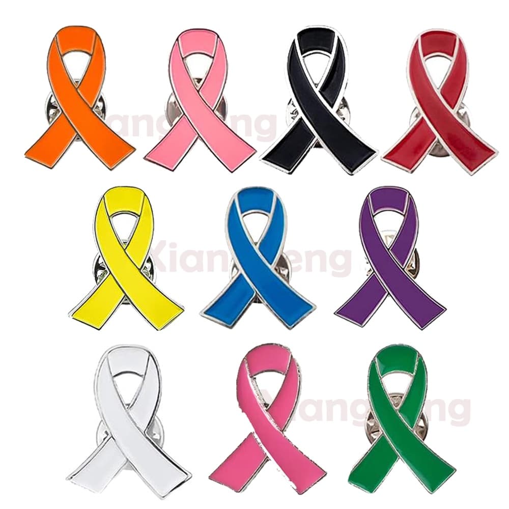 Broche De Fita Alfinetes De Conscientização Do Câncer De Mama Voluntários Acessórios