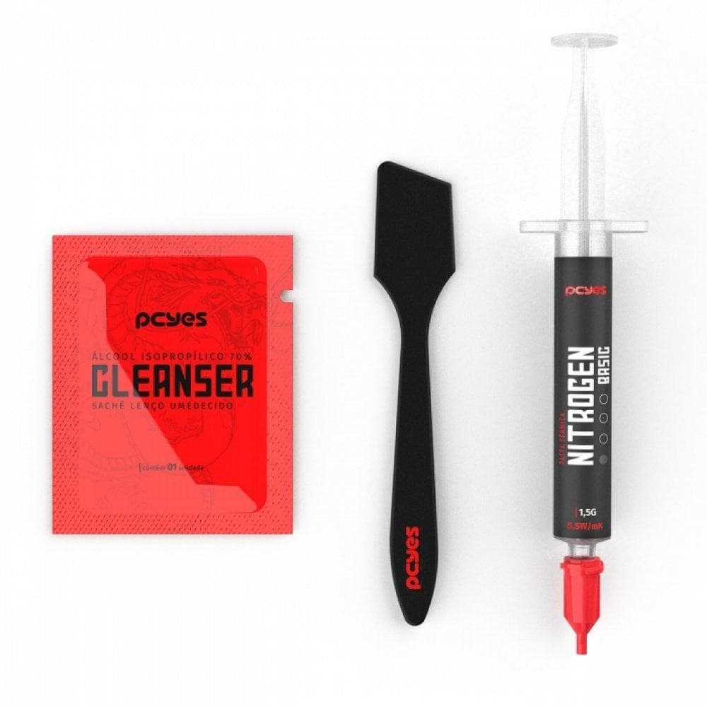 PCYES pasta térmica Nitrogen Basic 1.5g 5.5W/MK cor cinza PCYNB1555