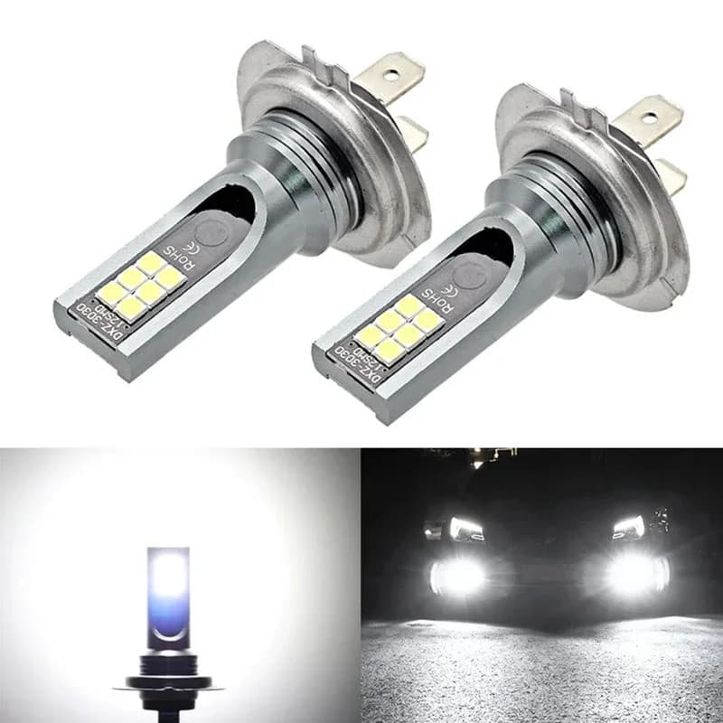 Kit De Lâmpada LED H7 , 2 Peças , Lâmpadas De Neblina Para Carro , 55w , Superbrilhante , 6000k , Luzes Brancas Veículos