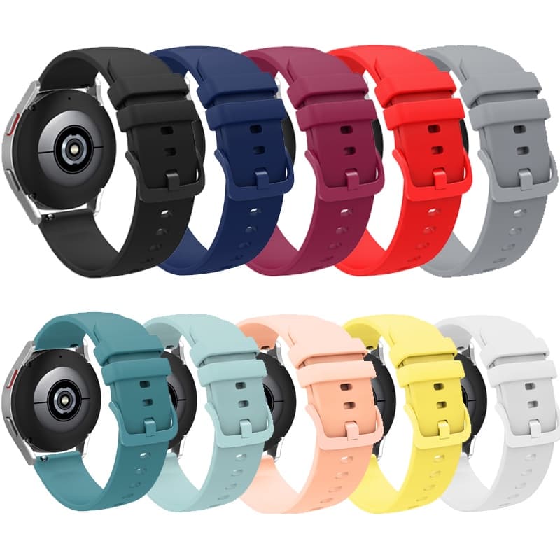 Pulseira Esportiva De 18mm 20mm 22mm Inteligente De Silicone