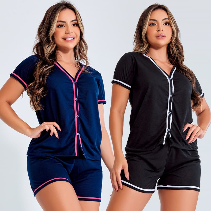 Promoção Kit 2 Pijamas Americanos Amamentação Baby Doll Blogueirinha