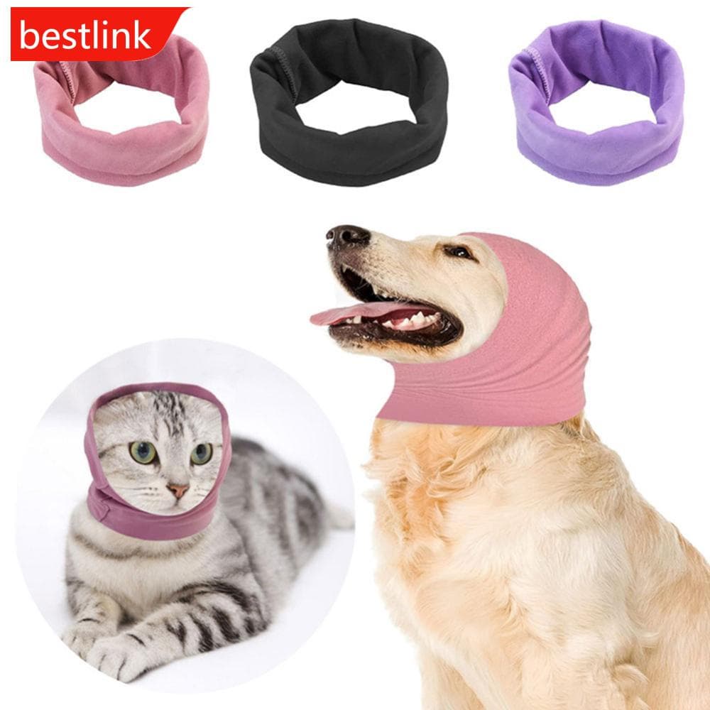 Pet Anti-Choque À Prova De Ruídos Banho Quente Earmuffs Turban Dog Capa De Orelha De Cão Ferramenta De Descompressão
