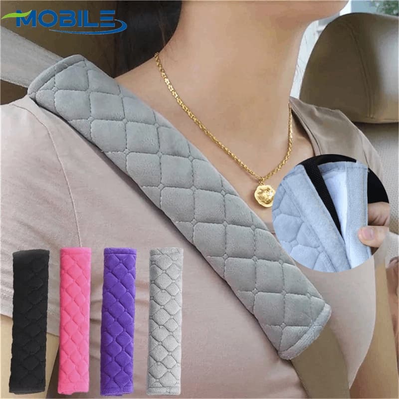 Manga Do Cinto De Segurança Carro/Ombros Removíveis Portáteis Para Carros/Capa De Pelúcia Curta Macia/Proteção Ombro Acessórios Universais Suprimentos Automotivos /