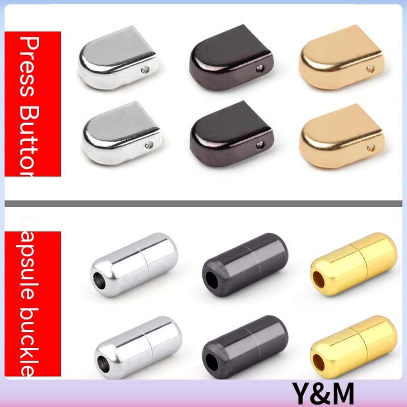 ✨Fecho de corrente elástico sapatos de metal com fechadura preguiçoso Acessórios de cadarço sem cadarço YM06 cápsula