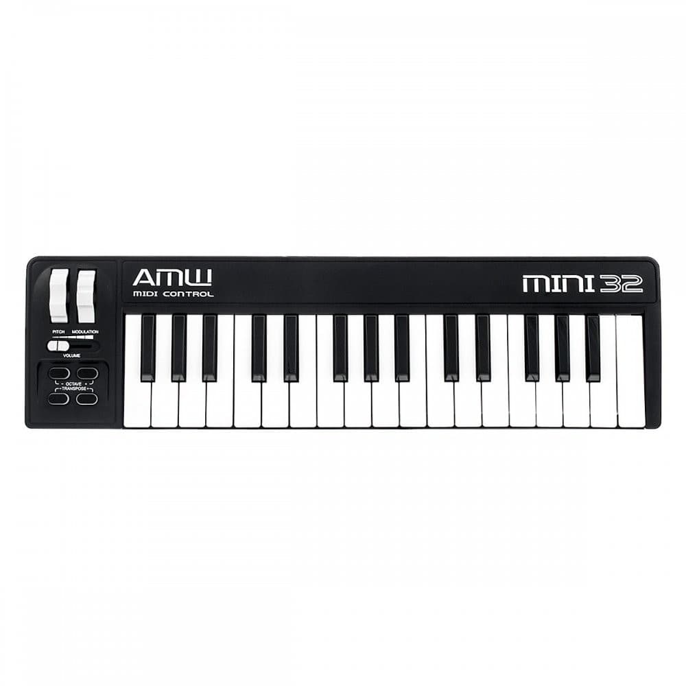 AMW Mini 32 Black Teclado Controlador Midi