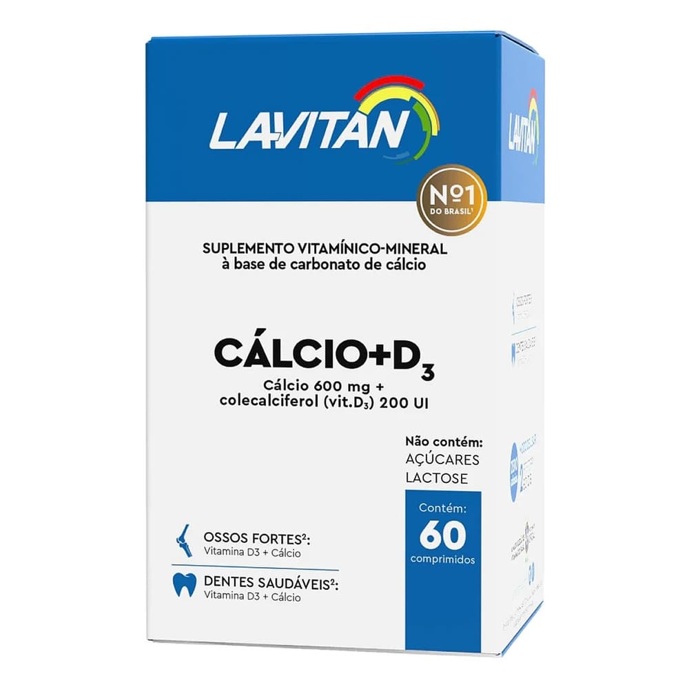 Lavitan Cálcio + Vitamina D 600mg 60 Comprimidos
