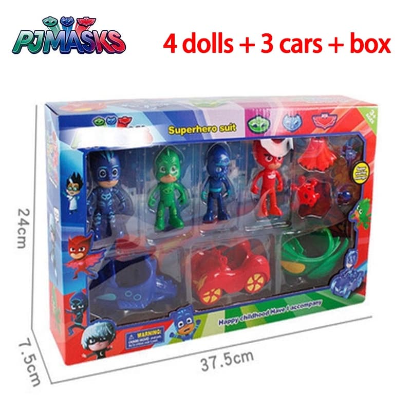 9 Pçs PJ Brinquedos Pijamas Pequenos Heróis Crianças Conjunto De 9 Peças Figura Catboy Gekko Owlette Embalagem Original