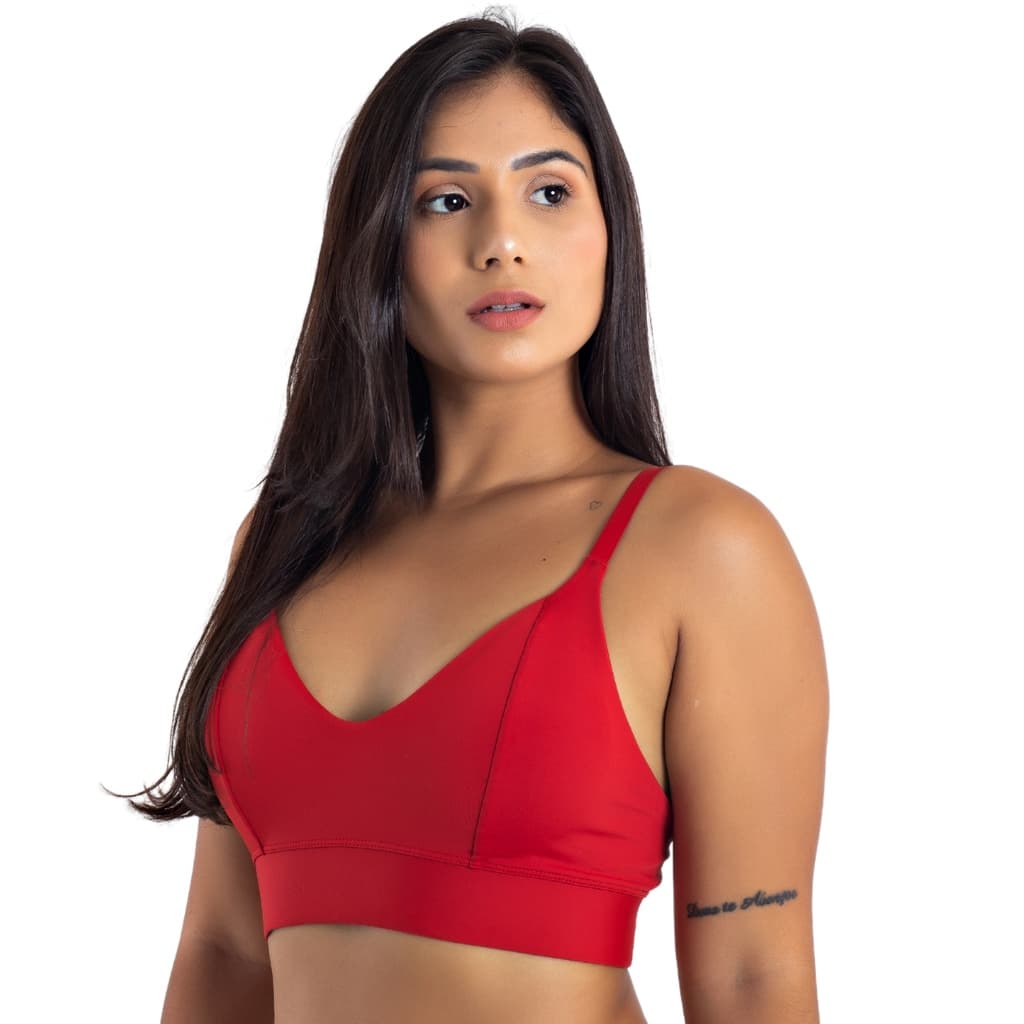 Sutiã Reforçado Top Microfibra Sem Bojo Lingerie Feminino