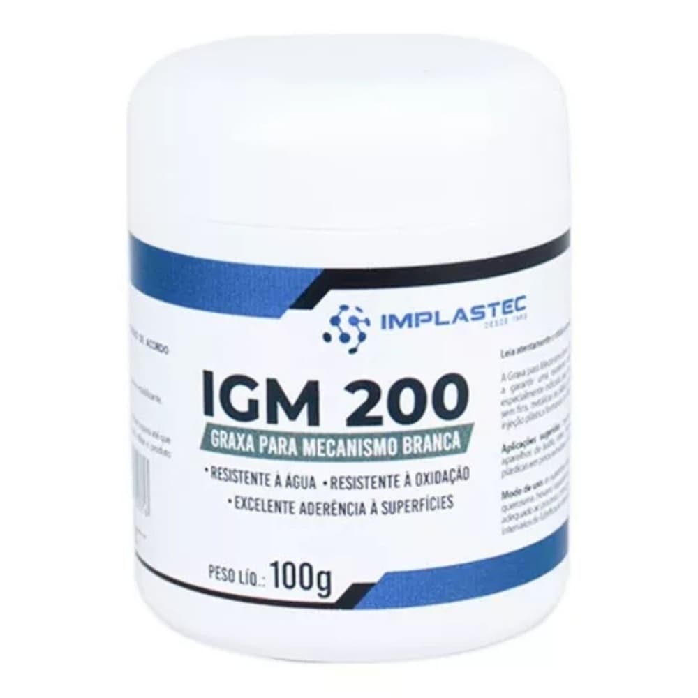 Graxa Branca Especial para Mecanismos - Implastec 100 Gramas