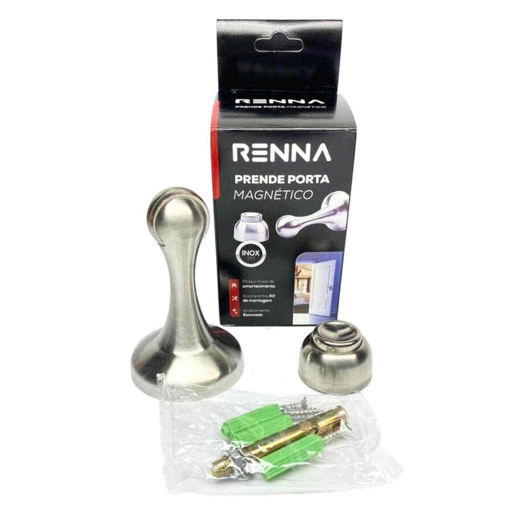 Prende Porta Magnético Trava Com Amortecimento Fixador De Aço