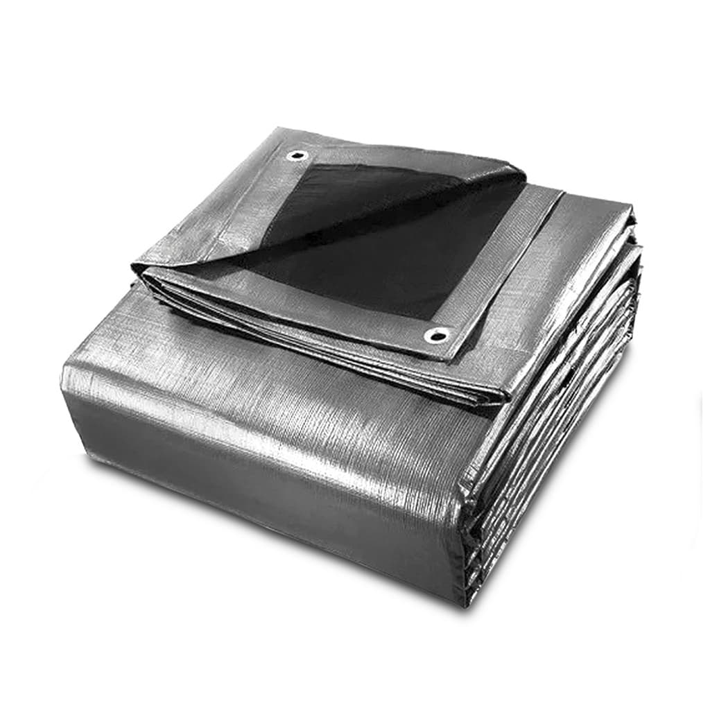 Lona Blackout Cinza x Preta 2x2 Metros 300 Micras Cobertura Multiuso Impermeável