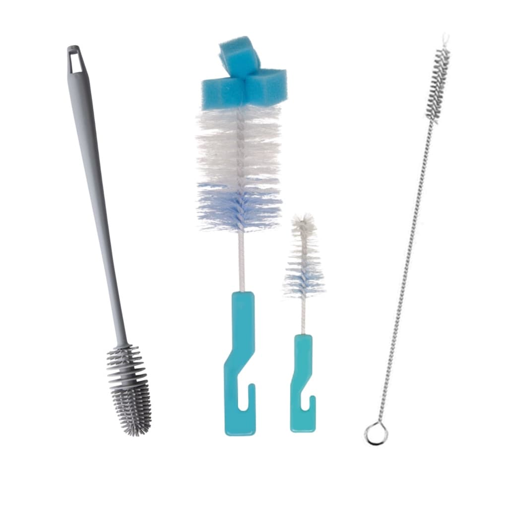 Kit 4 Escovas Para Lavar Louça Garrafa Copo Mamadeira Canudo