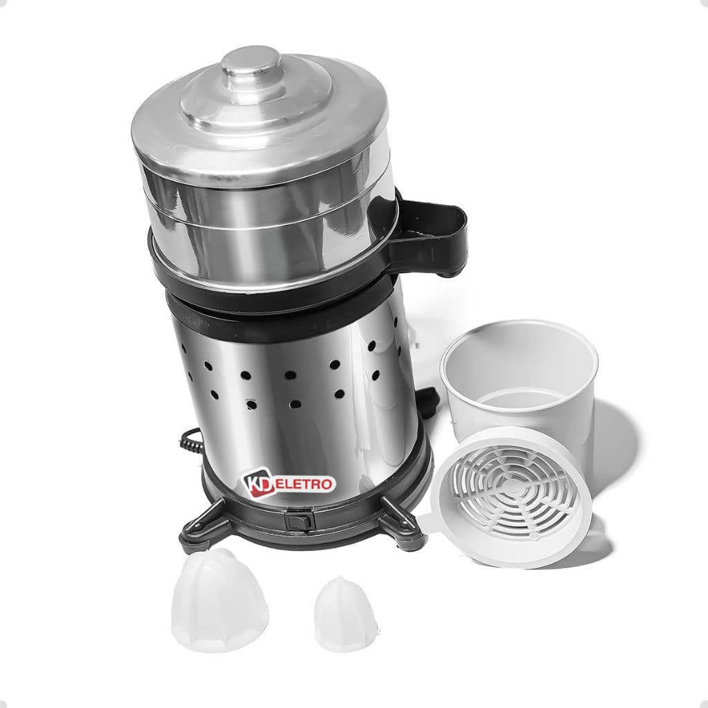 Espremedor Extrator  Industrial em Inox Profissional Laranja Sucos Frutas Bivolt Cozinhas-