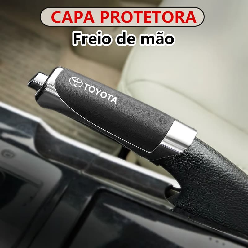 Para Toyota Decoração Antiderrapante De Proteção Capa De Couro Para Freio De Mão para Corolla Hilux SW4 Yaris