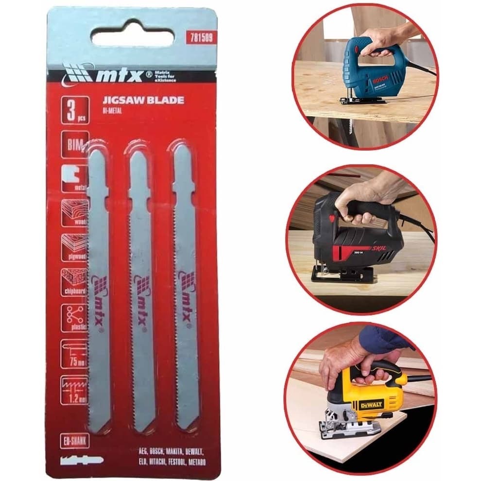 Lamina Serra Tico Tico Dewalt Bosch Wesco Skil 3 Peças MTX