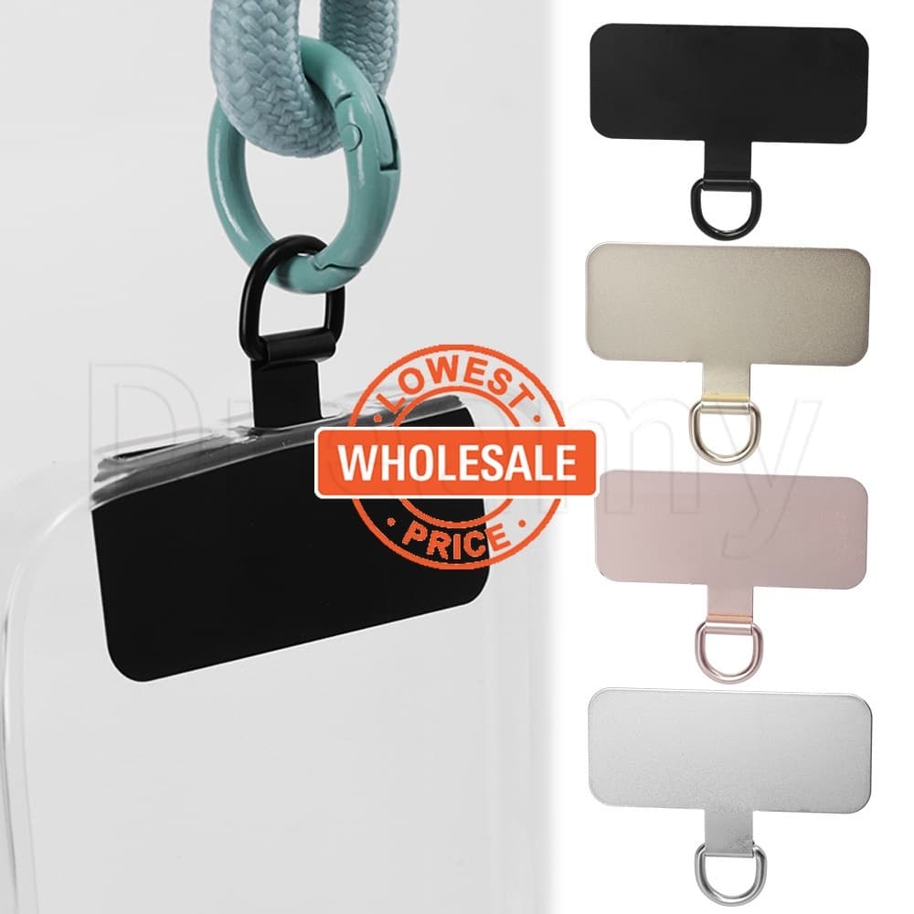 Clipe De Cordão De Alça De Pescoço Removível-Capa De Telefone Móvel De Aço Inoxidável-Universal-Aba De Amarração Anti-Pe