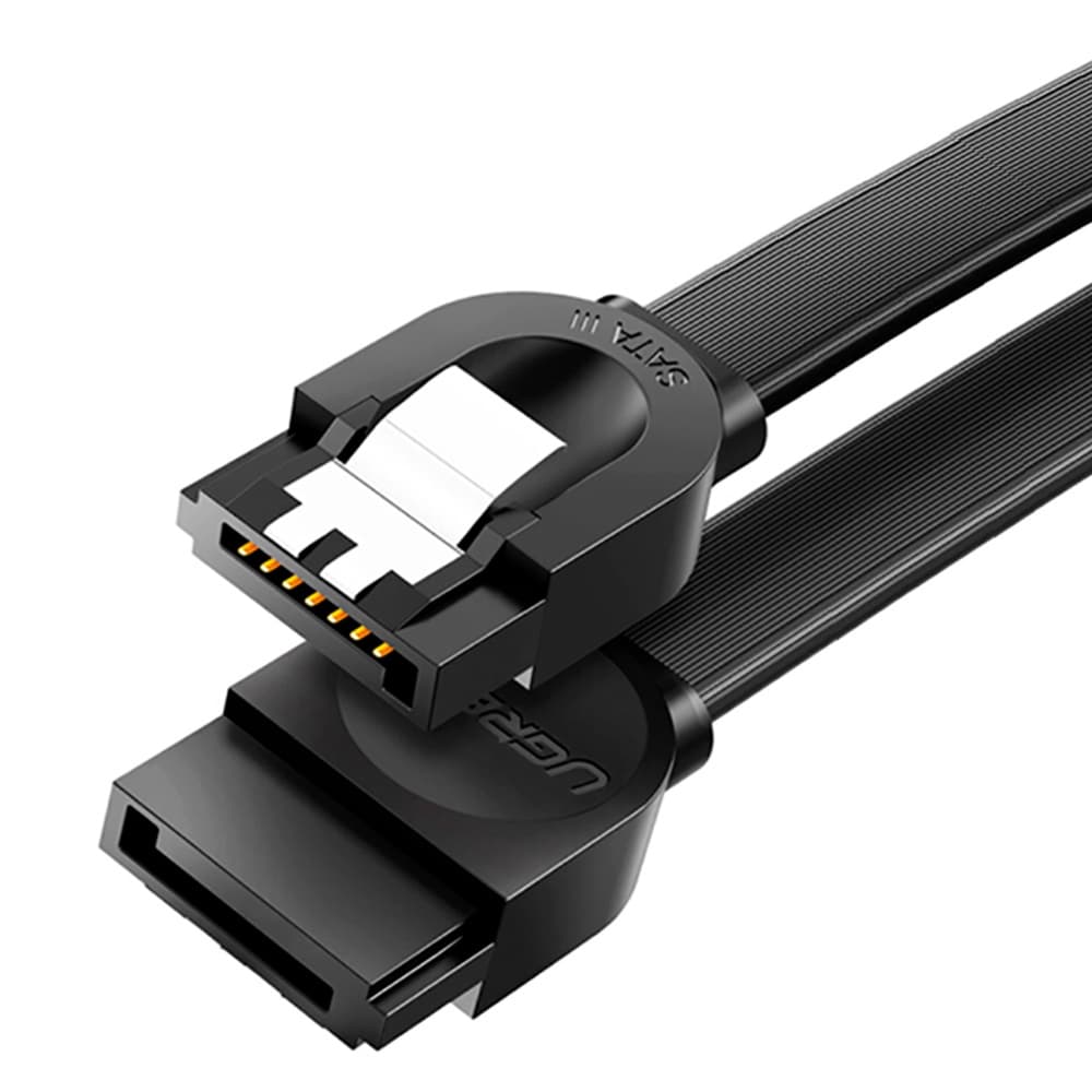 Cabo de Dados Sata3 Ugreen 6Gbps 0.5 Metros Preto