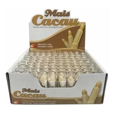 Kit 100 Manteigas de Cacau Bastão Mais Cacau