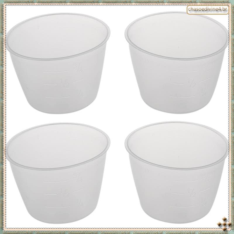[Y K Z R] Plástico 120ml Copo Medidor De Arroz Elétrico Para Panela 4pcs Branco Claro