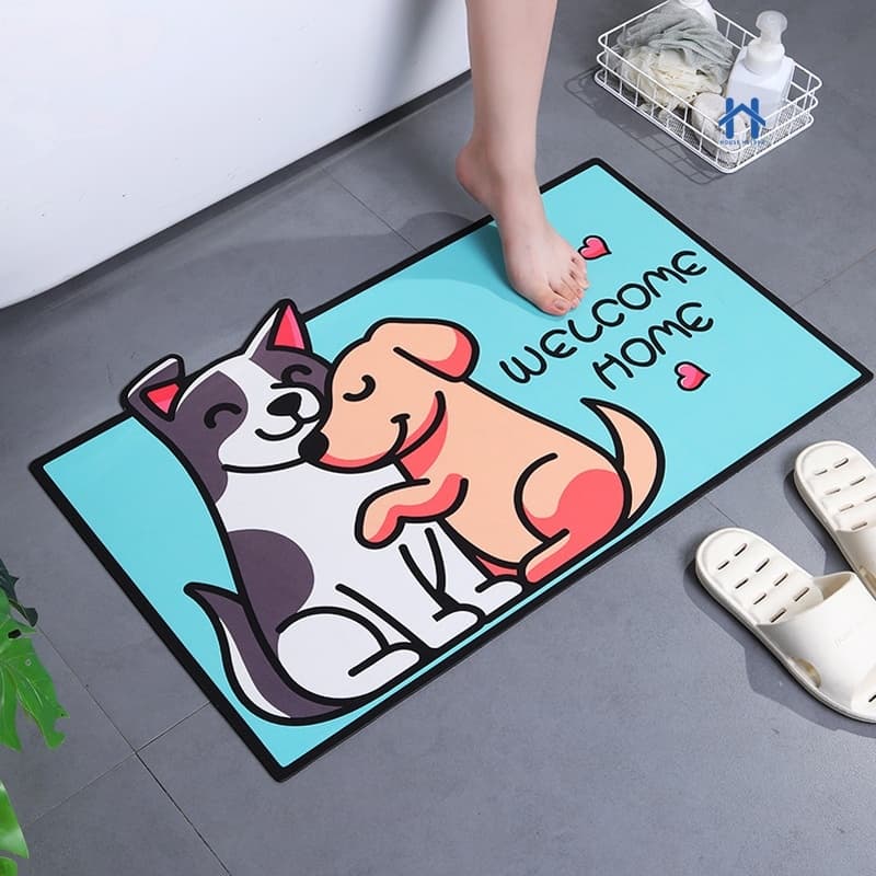 Tapete tipo Capacho para Porta de Entrada Estampado Pet Antiderrapante 40x60cm HH UTILIDADES