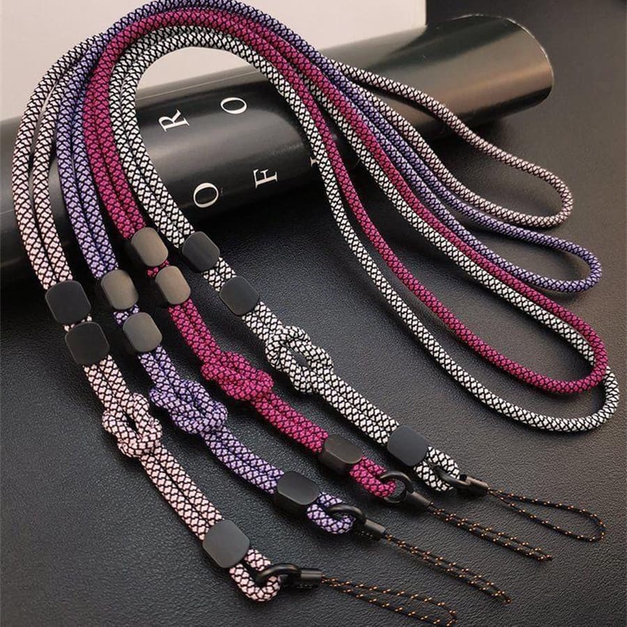 2 Em 1 cordão para celular pescoço Multi funcional Flexível Ajustável Destacável Para capa Celular Câmara Chave De