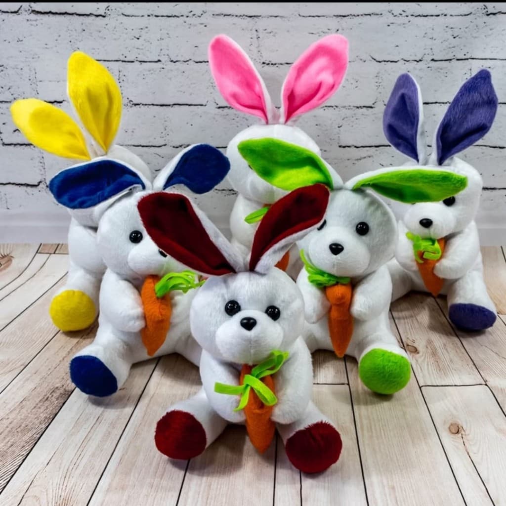 Coelhinho da Páscoa ,Coelhinho de Pelúcia Antialérgico 30 centímetros,detalhe cenoura/PRONTA ENTREGA/PROMOÇÃO.