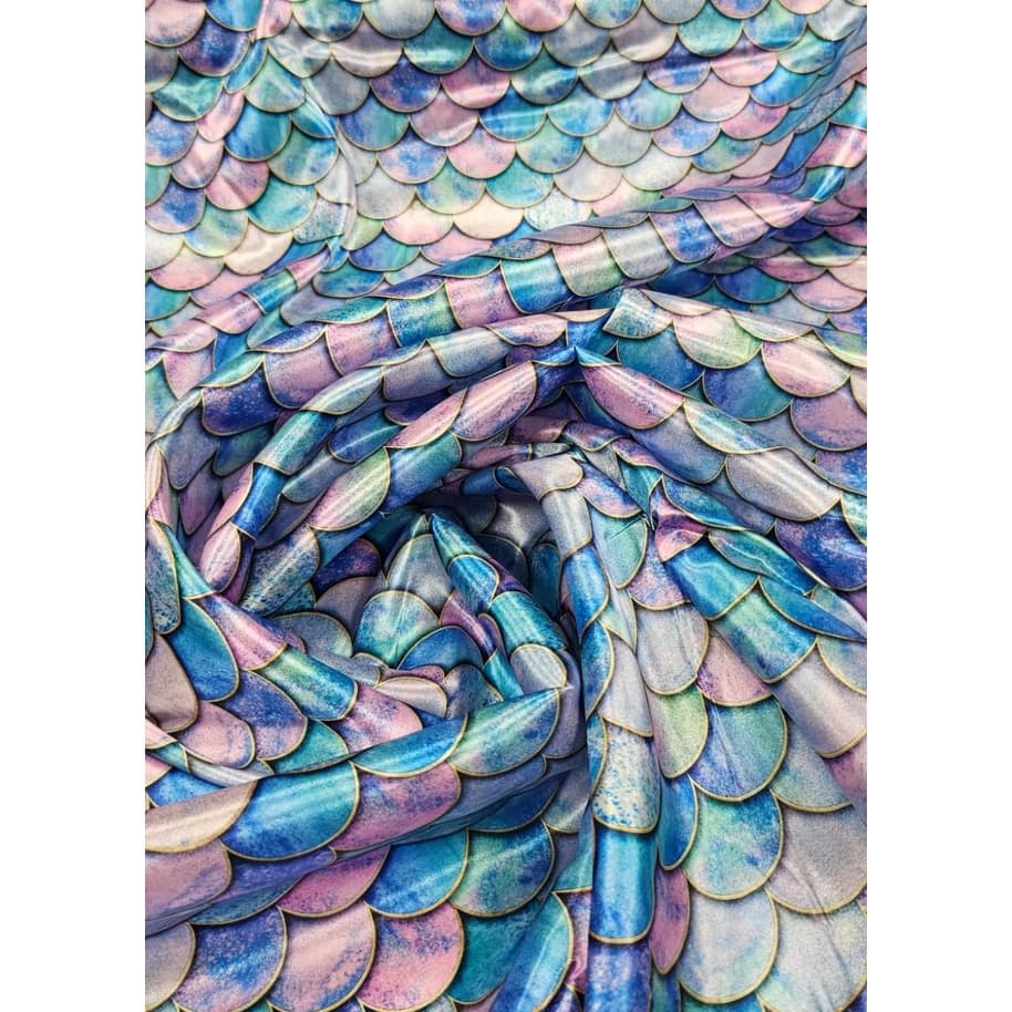 Tecido Cetim Estampado Digital Sereia