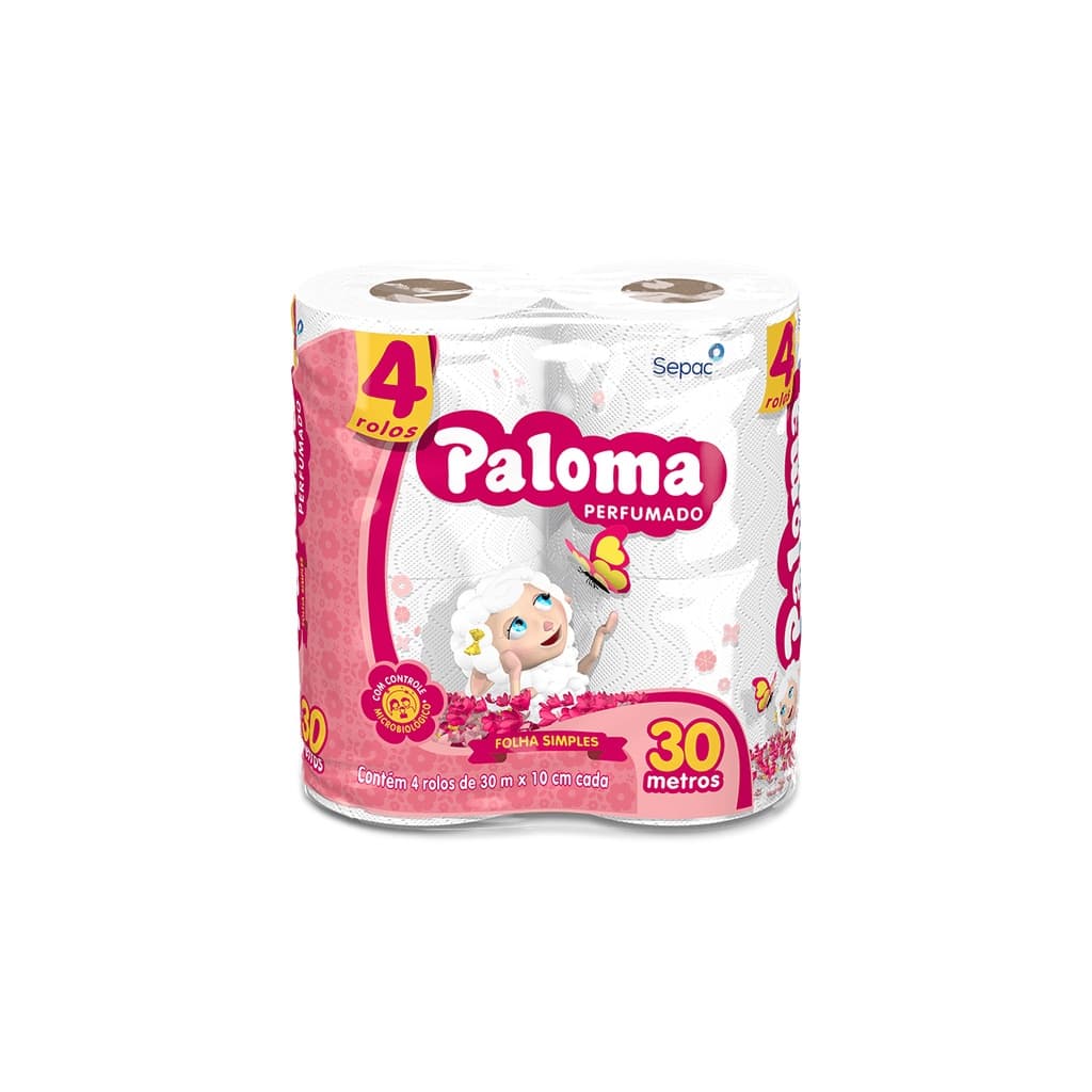 Papel Higiênico Folha Simples Perfumado 16x4 Paloma
