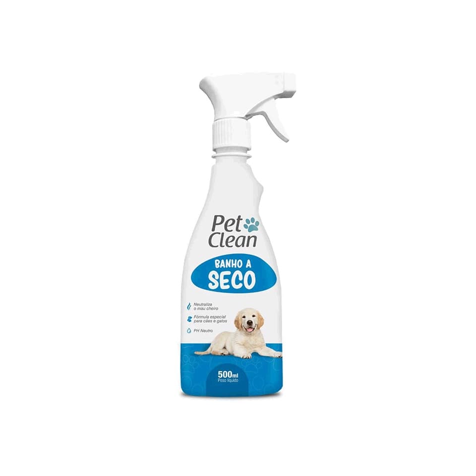 Banho A Seco Liquido Para Cães E Gatos Pet Clean  500ml