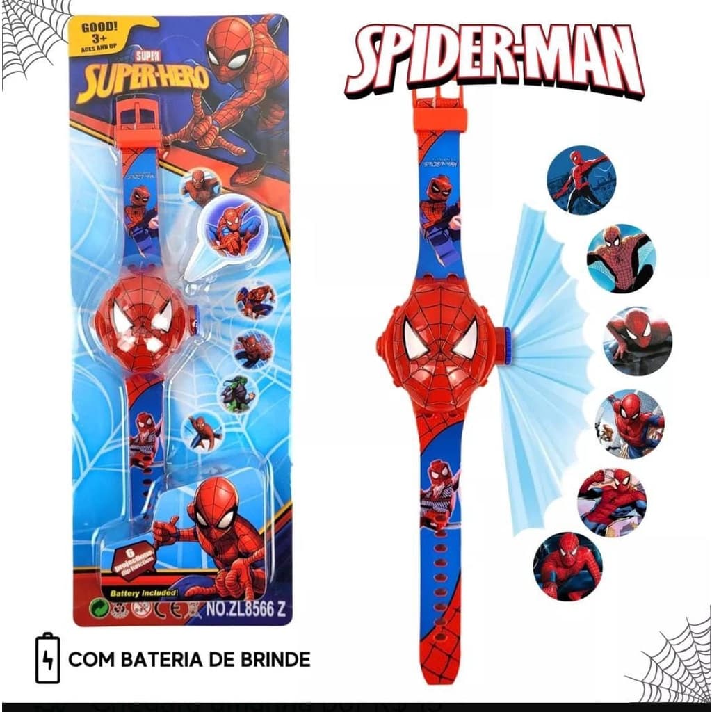 Relógio Projetor Infantil Heróis SONIC PATRULHA CANINA HULK