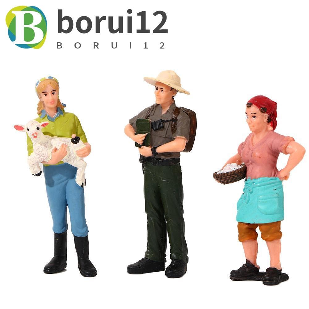 BORUIB Fazenda Pastor De Figuras Humanas 1 : 25 Escala Kid Toy Children Action Home Decoration