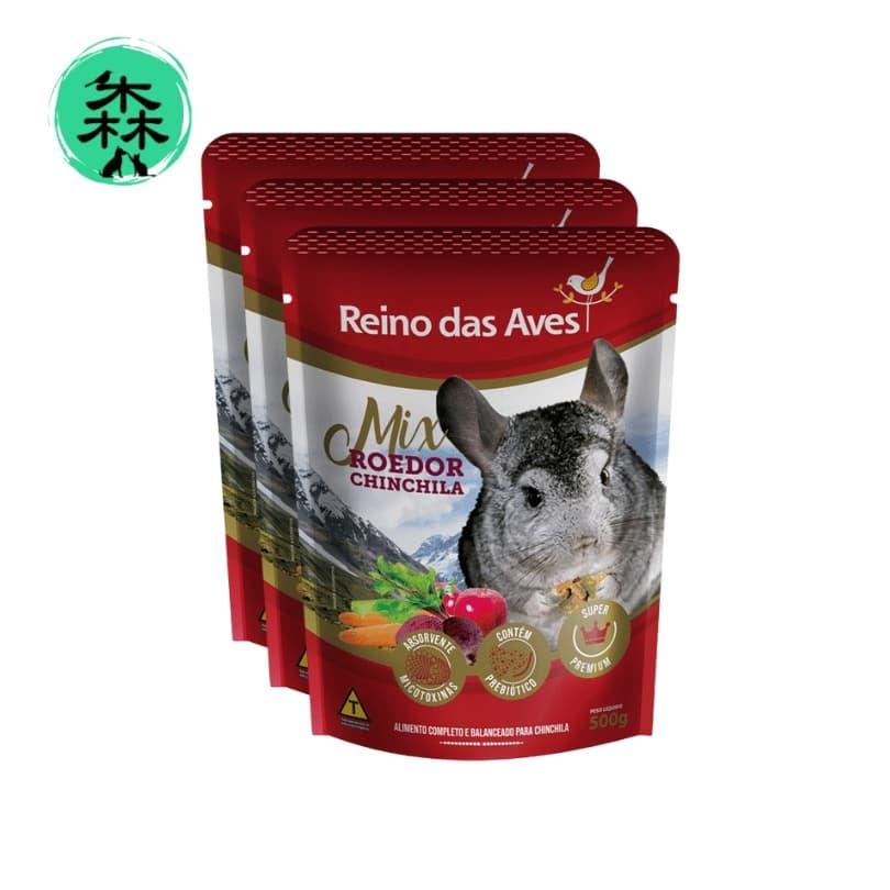 Kit Chinchila Gold Mix 500gr - Reino das Aves - 3 und