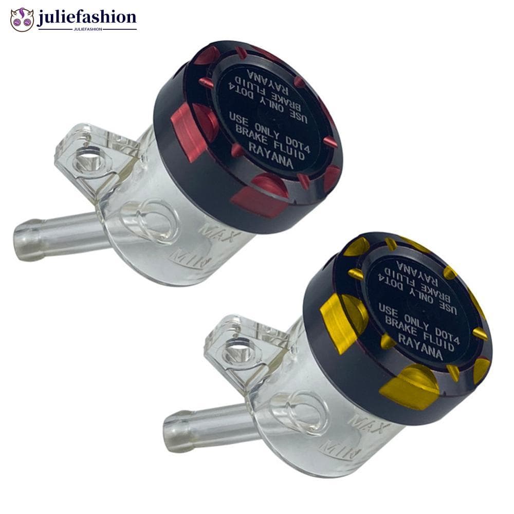 JULIEFASHION Motocicleta Freio Master Cilindro De Reservatório De Fluido De Transparente Tanque De Óleo Copo Bomba Superior Com Tampa CNC A9W5