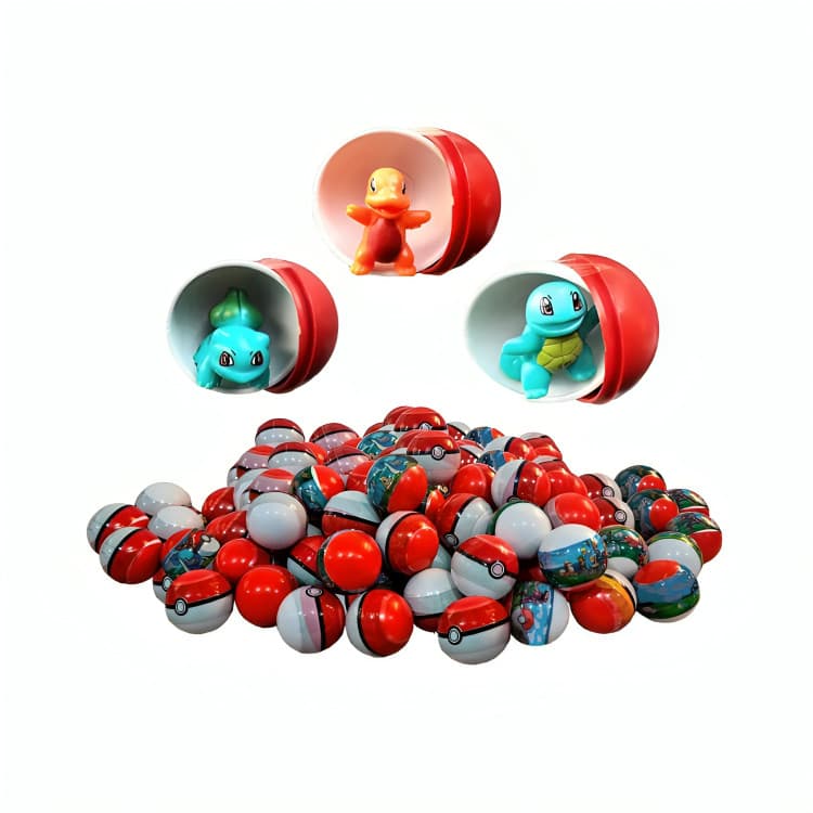 Kit 12 Pokebola Lacradas Com Mini Inclusos Sortidos Encapsulados Surpresa Miniatura Pokémon