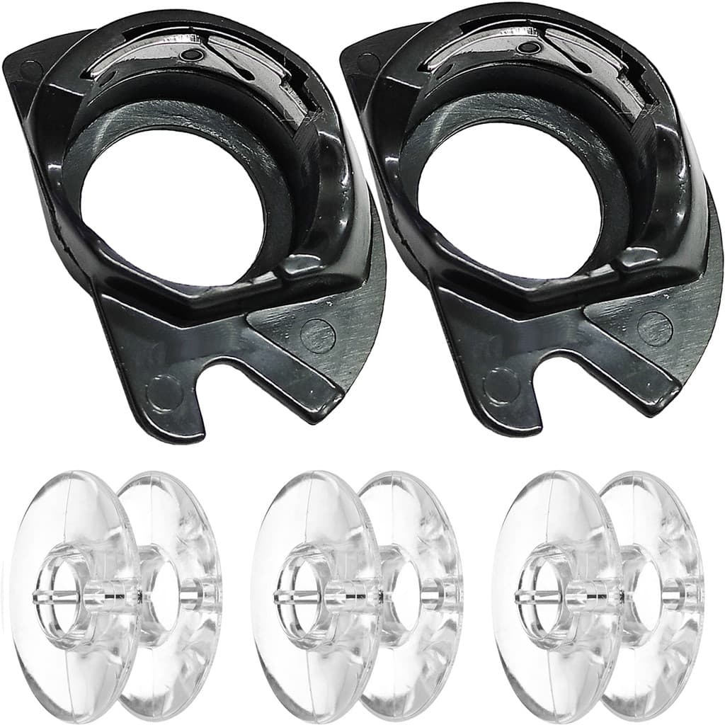 2 Caixa De Bobina Singer Apolo Plastica Original + 4 Bobinas