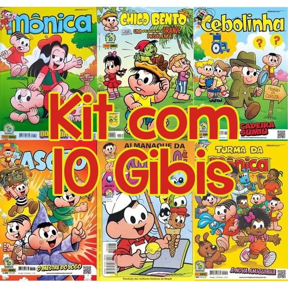 Kit 10 Gibis Turma Da Mônica Novos - Sem Repetição