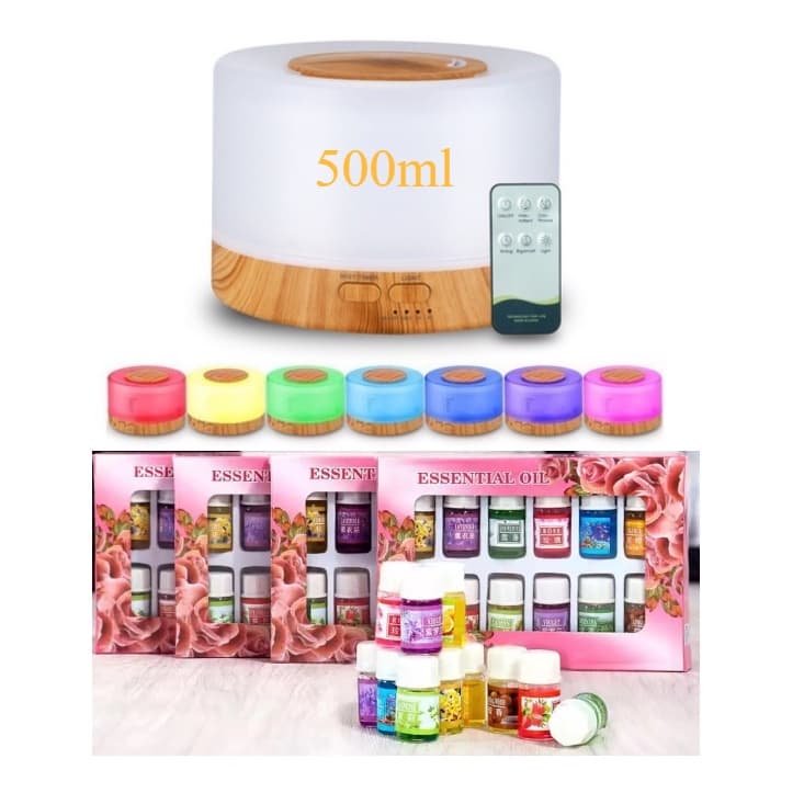 Aromatizador Ultrassônico + Controle – Difusor e Umidificador com Iluminação LED