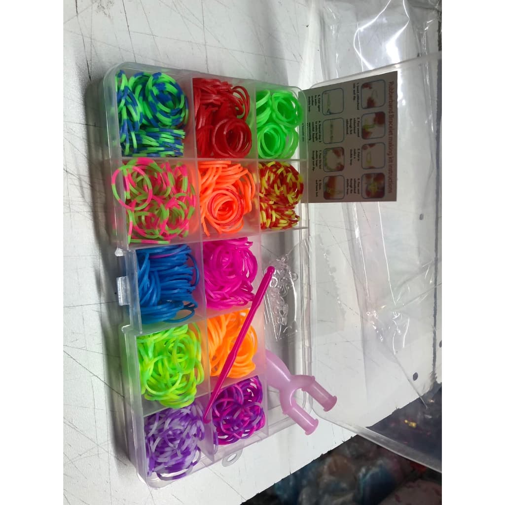 Kit  Maleta 600 Elásticos Pulseira Presente