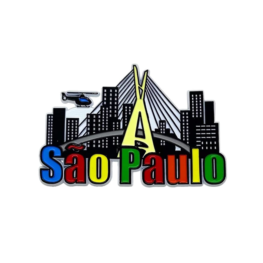 Imã Turístico Da Ponte Estaiada São Paulo Emborrachado De Geladeira - Lembrancinhas de São Paulo
