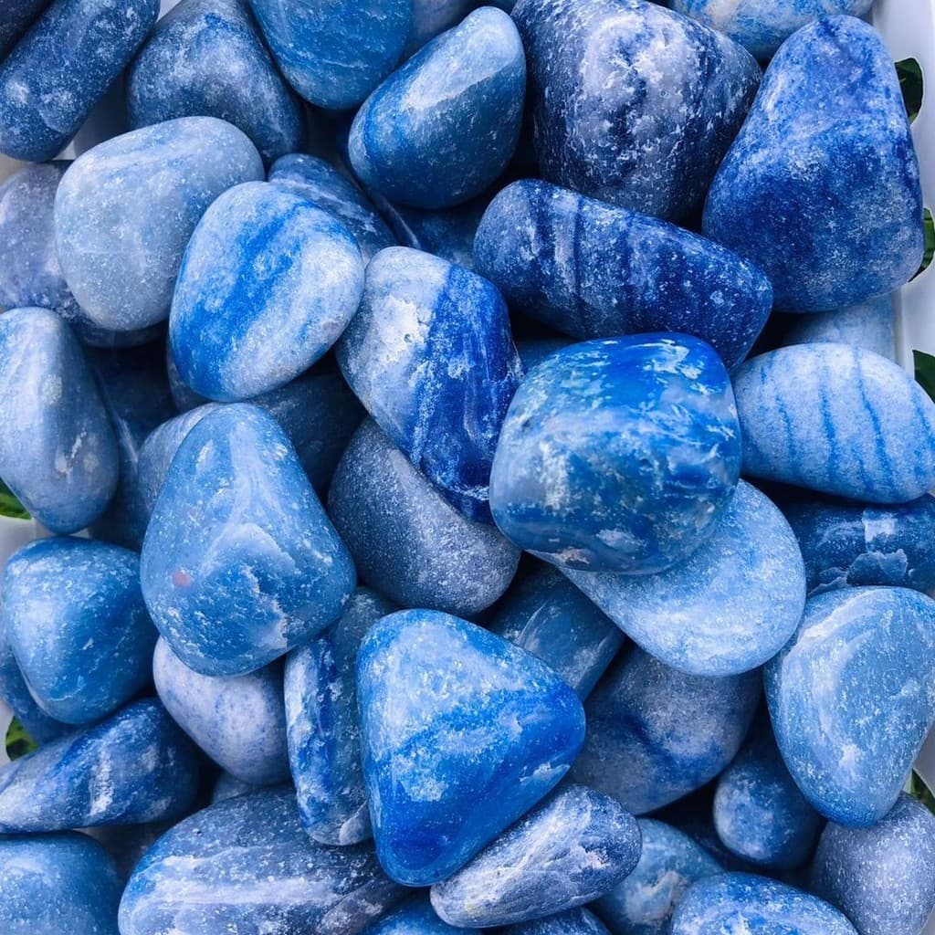 Quartzo Azul Cristal Pedra Rolada