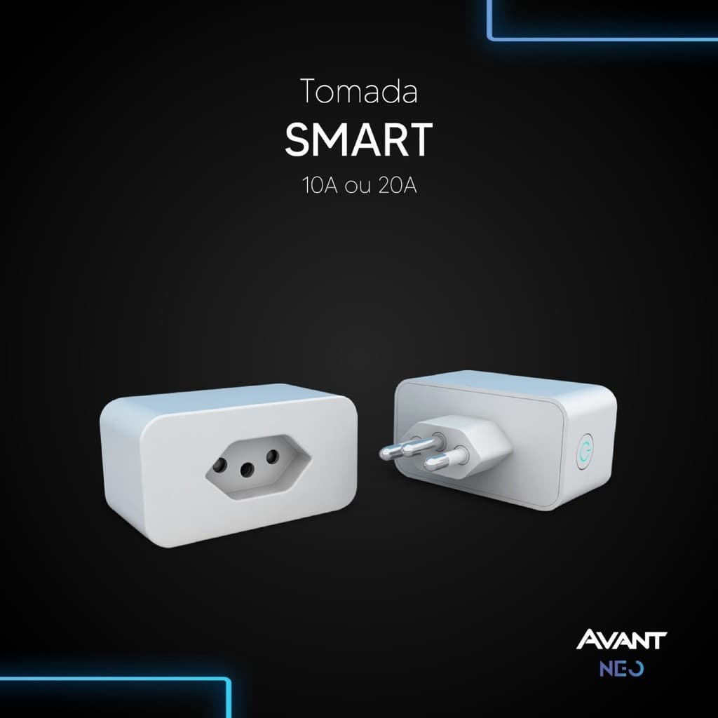 Tomada Inteligente Smart Wi-fi 20a 110v/220v Bivolt Branco Avant Neo